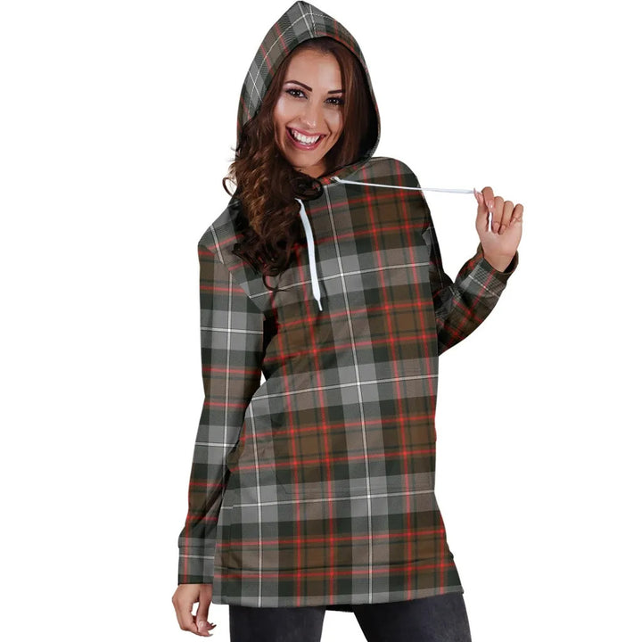 Scottish MacRae Hunting Weathered Clan Tartan Hoodie Dress
