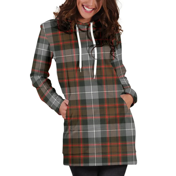 Scottish MacRae Hunting Weathered Clan Tartan Hoodie Dress
