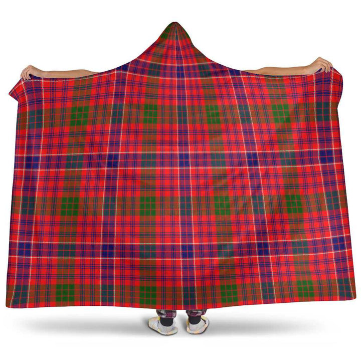 Scottish MacRae Modern Clan Tartan Hooded Blanket Tartan Plaid 1