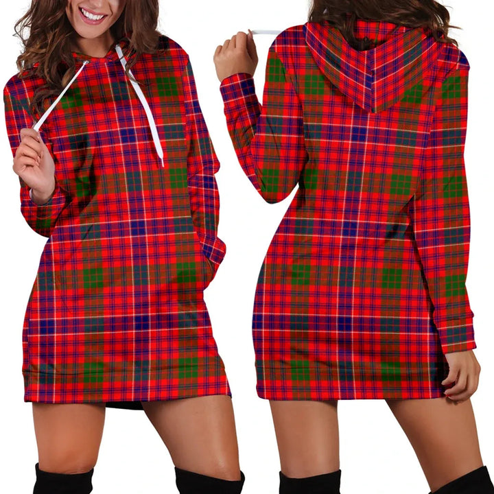 Scottish MacRae Modern Clan Tartan Hoodie Dress