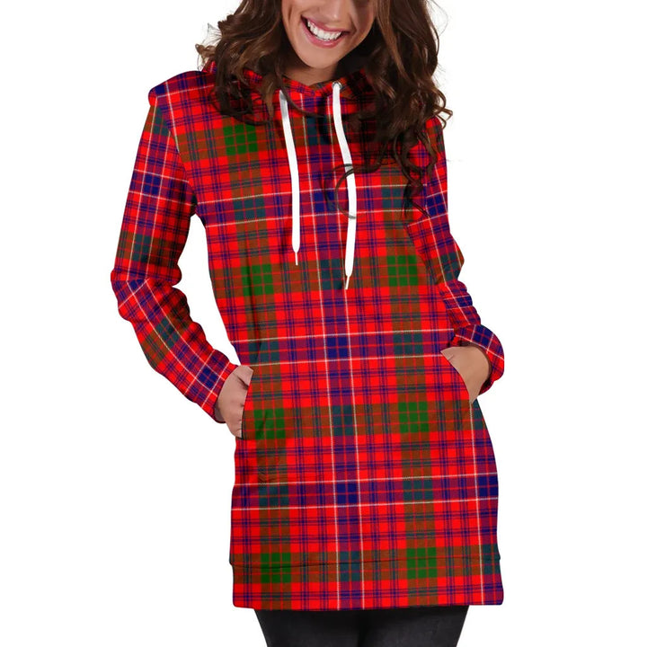 Scottish MacRae Modern Clan Tartan Hoodie Dress