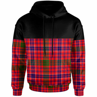 Scottish MacRae Modern Clan Tartan Hoodie - Horizontal Style Front Side Tartan Plaid