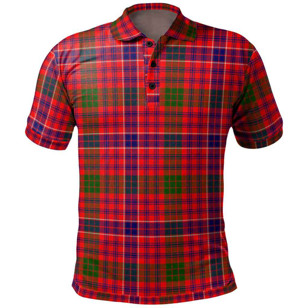 Scottish MacRae Modern Clan Tartan Polo Shirt Front Side Tartan Plaid