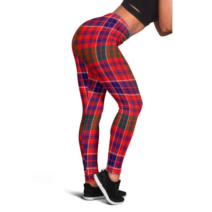 Scottish MacRae Modern Clan Tartan Women Leggings Tartan Plaid 1