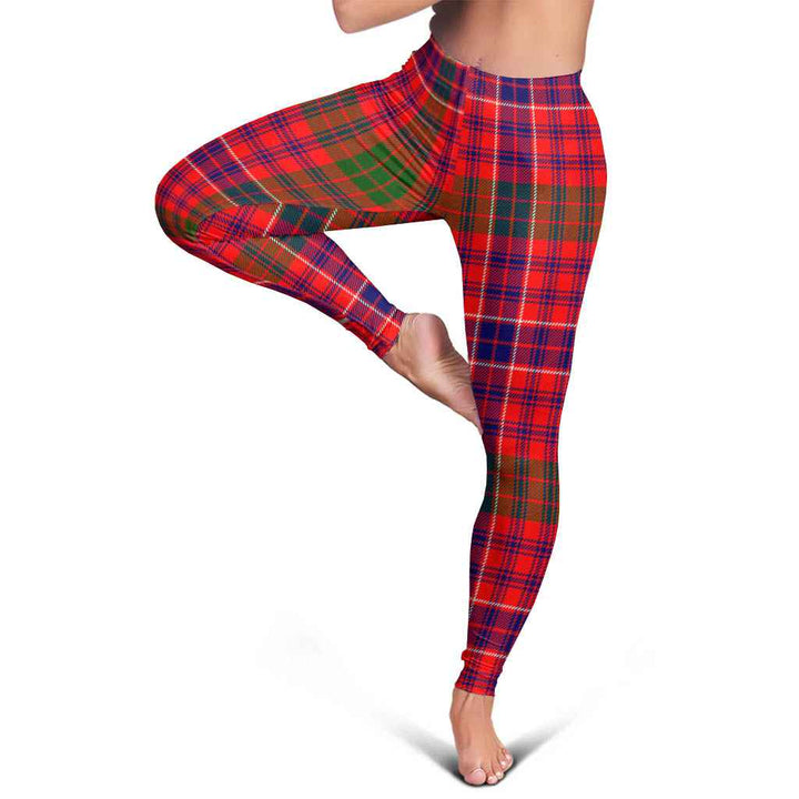 Scottish MacRae Modern Clan Tartan Women Leggings Tartan Plaid 5