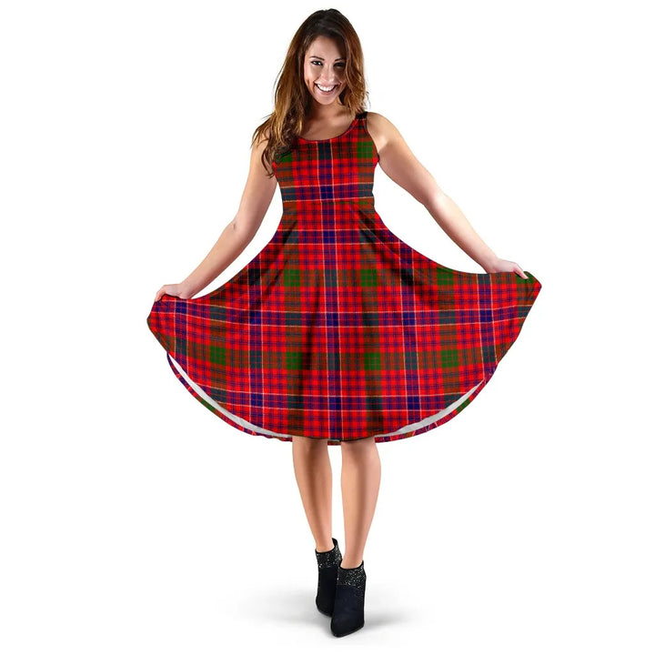 Scottish MacRae Modern Clan Tartan Women Midi Dress