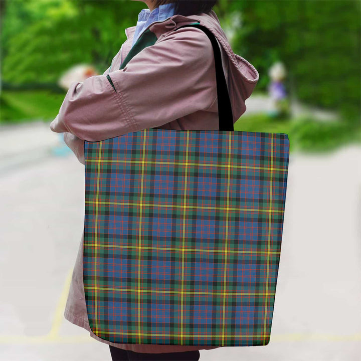 Scottish MacSporran Ancient Clan Tartan Canvas Bag With Shoulder Strap Tartan Plaid 2