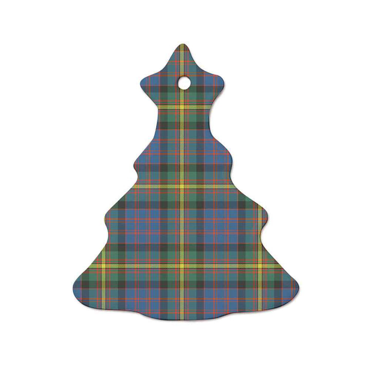 Scottish MacSporran Ancient Clan Tartan Ceramic Ornament  Tree Shape Tartan Plaid