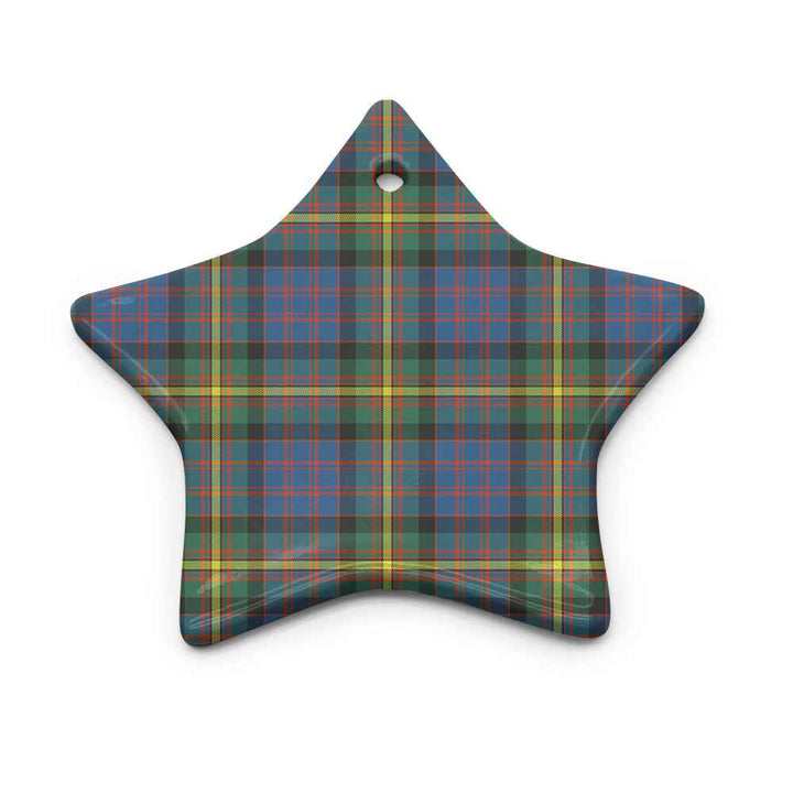 Scottish MacSporran Ancient Clan Tartan Ceramic Ornament Star Shape Tartan Plaid