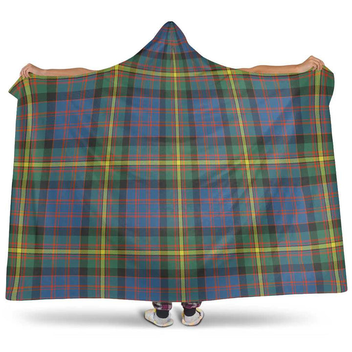 Scottish MacSporran Ancient Clan Tartan Hooded Blanket Tartan Plaid 1