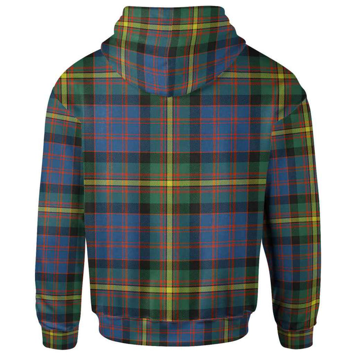 Scottish MacSporran Ancient Clan Tartan Hoodie Back Side Tartan Plaid
