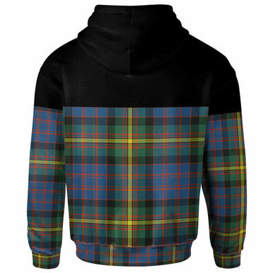 Scottish MacSporran Ancient Clan Tartan Hoodie - Horizontal Style Back Side Tartan Plaid