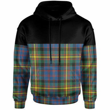 Scottish MacSporran Ancient Clan Tartan Hoodie - Horizontal Style Front Side Tartan Plaid