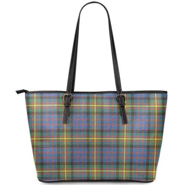 Scottish MacSporran Ancient Clan Tartan Leather Tote Tartan Plaid