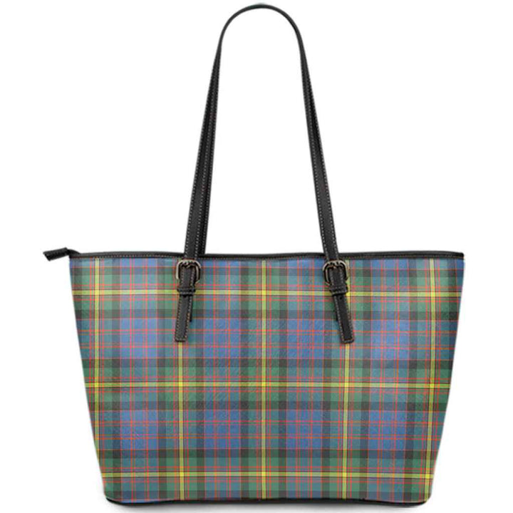 Scottish MacSporran Ancient Clan Tartan Leather Tote Tartan Plaid