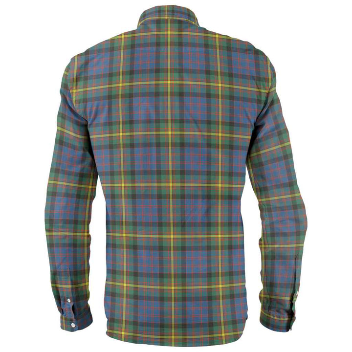 Scottish MacSporran Ancient Clan Tartan Long Sleeve Shirt Back Side Tartan Plaid