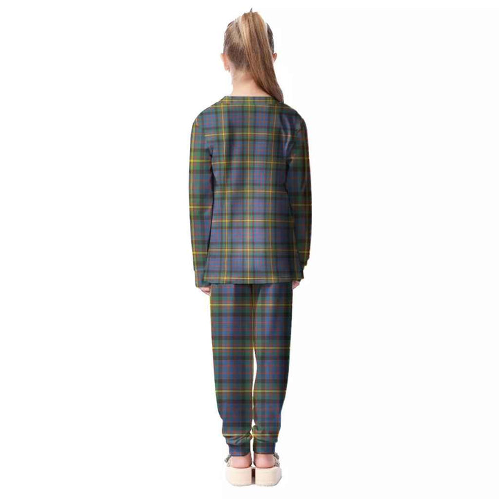 Scottish MacSporran Ancient Clan Tartan Pajama Set Kid Back Side Tartan Plaid
