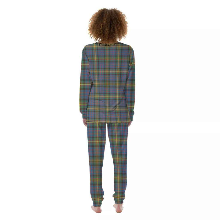 Scottish MacSporran Ancient Clan Tartan Pajama Set Women Back Side Tartan Plaid