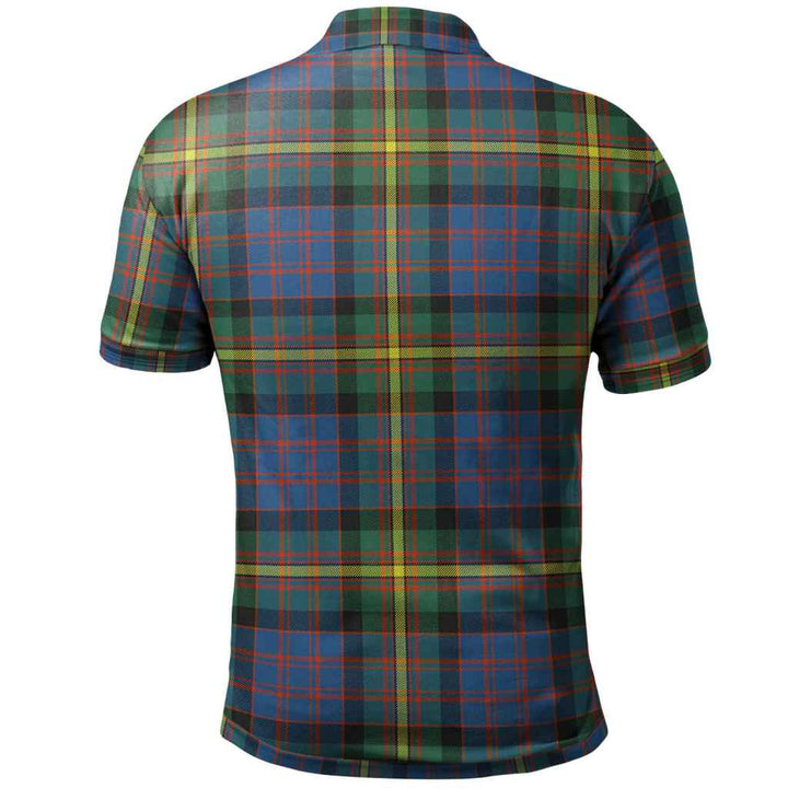Scottish MacSporran Ancient Clan Tartan Polo Shirt Back Side Tartan Plaid