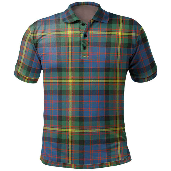 Scottish MacSporran Ancient Clan Tartan Polo Shirt Front Side Tartan Plaid