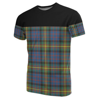 Scottish MacSporran Ancient Clan Tartan T-Shirt Horizontal Style Front Side Tartan Plaid