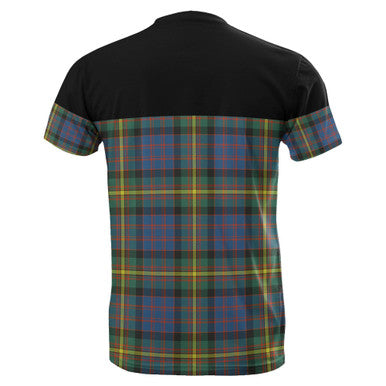 Scottish MacSporran Ancient Clan Tartan T-Shirt Horizontal Style Back Side Tartan Plaid