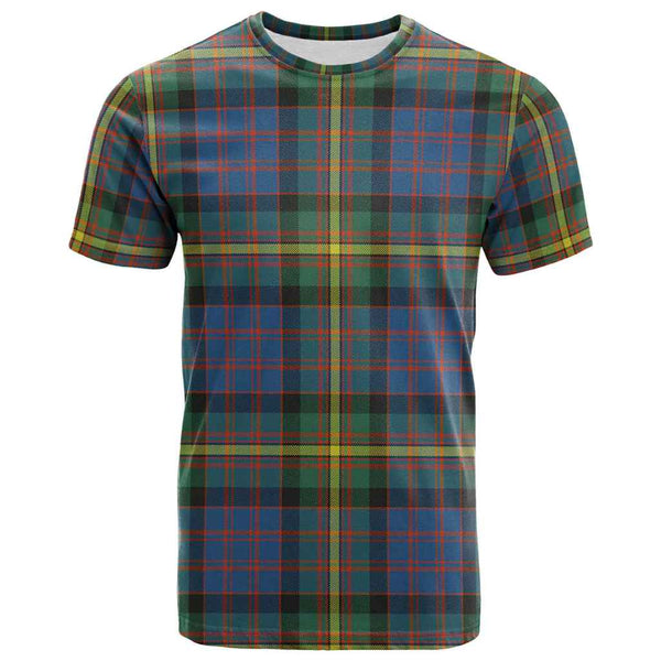 Scottish MacSporran Ancient Clan Tartan T-Shirt Front Side Tartan Plaid