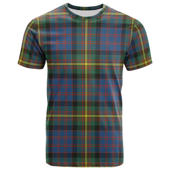 Scottish MacSporran Ancient Clan Tartan T-Shirt Front Side Tartan Plaid