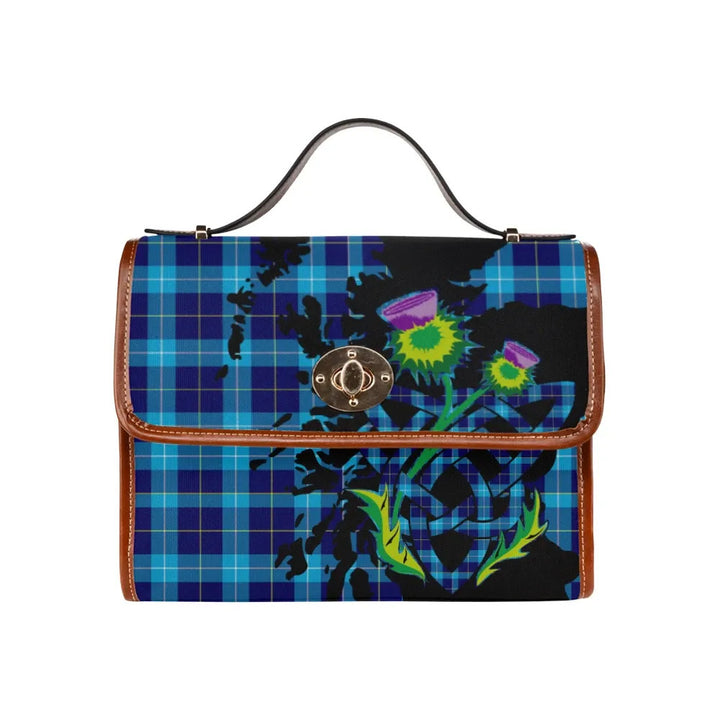 Scottish MacSporran Ancient Clan Tartan Waterproof Canvas Bag With Thistle Tartan Plaid 2