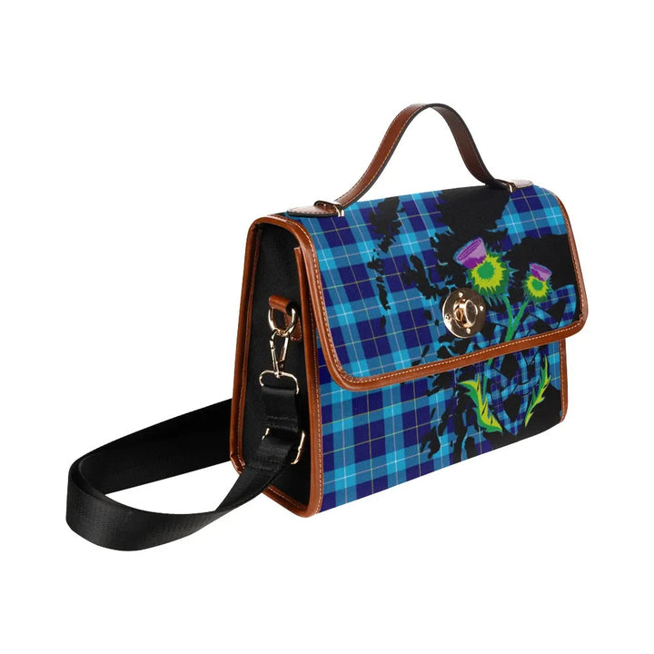 Scottish MacSporran Ancient Clan Tartan Waterproof Canvas Bag With Thistle Tartan Plaid 3