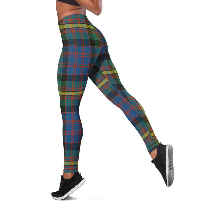Scottish MacSporran Ancient Clan Tartan Women Leggings Tartan Plaid 2