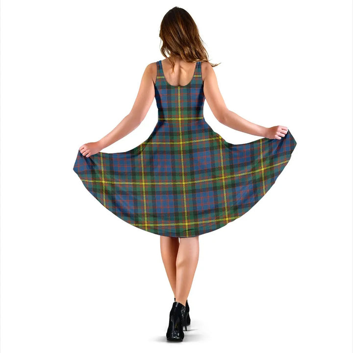 Scottish MacSporran Ancient Clan Tartan Women Midi Dress