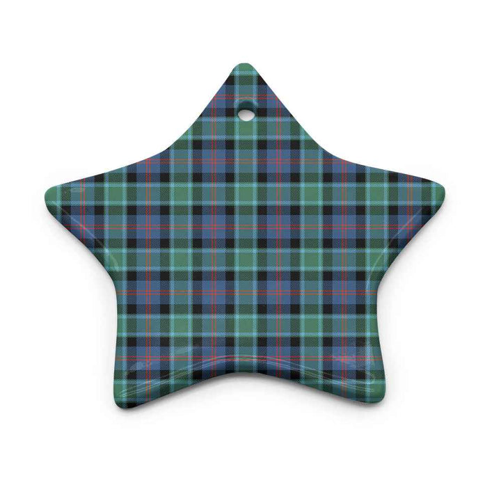 Scottish MacTaggart Ancient Clan Tartan Ceramic Ornament Star Shape Tartan Plaid