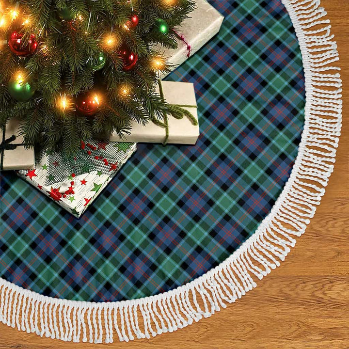 Scottish MacTaggart Ancient Clan Tartan Christmas Tree Skirt Tassels 2 Tartan Plaid