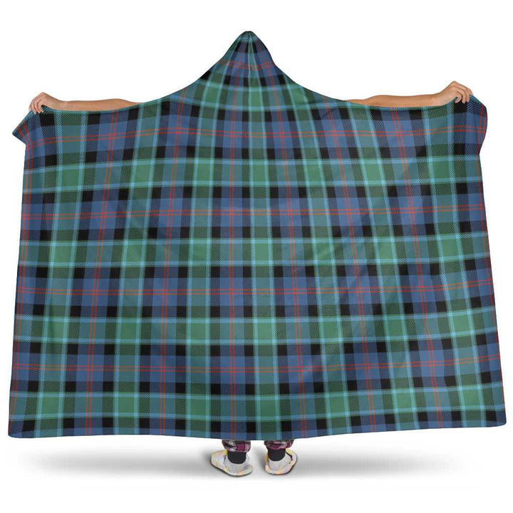 Scottish MacTaggart Ancient Clan Tartan Hooded Blanket Tartan Plaid 1