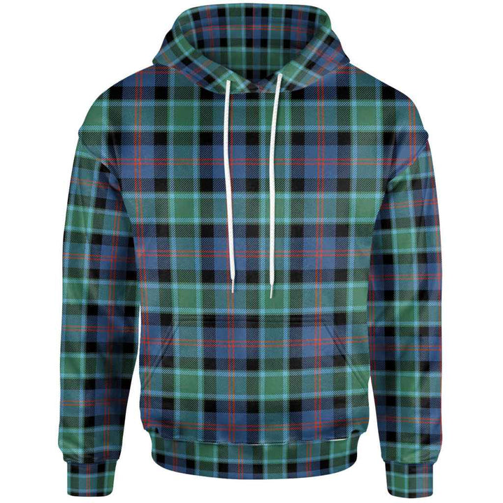 Scottish MacTaggart Ancient Clan Tartan Hoodie Front Side Tartan Plaid