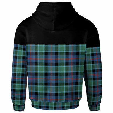 Scottish MacTaggart Ancient Clan Tartan Hoodie - Horizontal Style Back Side Tartan Plaid