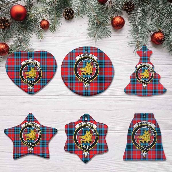 Scottish MacTavish Clan Crest Tartan Ceramic Ornament All Tartan Plaid