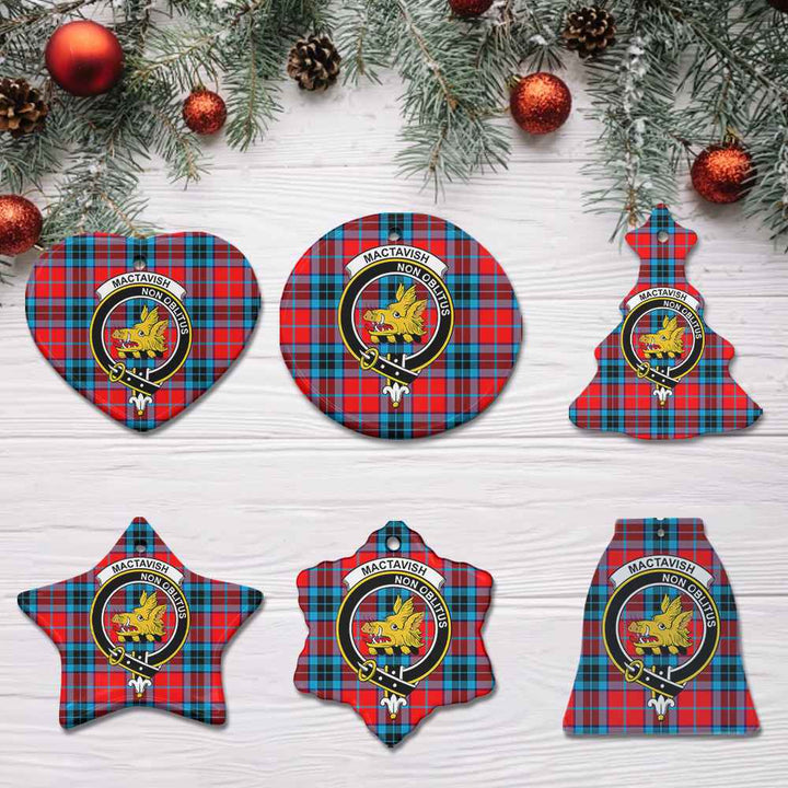 Scottish MacTavish Clan Crest Tartan Ceramic Ornament All Tartan Plaid