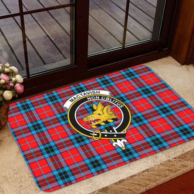 Scottish MacTavish Clan Crest Tartan Door Mat Tartan Plaid 1