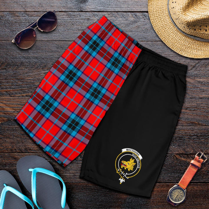 Scottish MacTavish Clan Crest Tartan Half of Me Men's Shorts