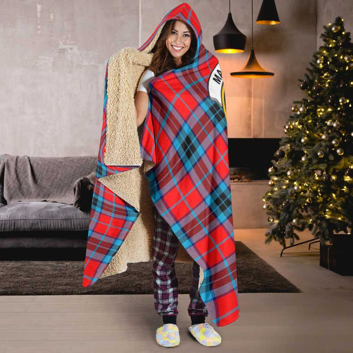 Scottish MacTavish Clan Crest Tartan Hooded Blanket Tartan Plaid 6