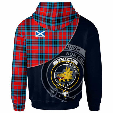 Scottish MacTavish Clan Crest Tartan Hoodie - Bend Style Back Side Tartan Plaid