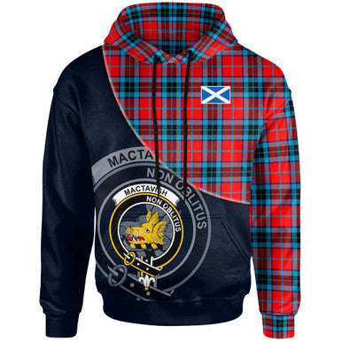 Scottish MacTavish Clan Crest Tartan Hoodie - Bend Style Front Side Tartan Plaid