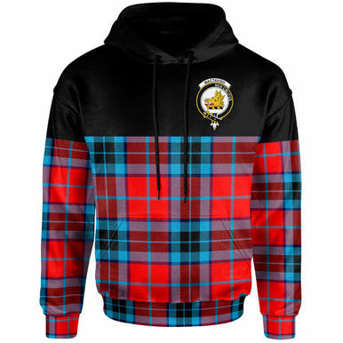 Scottish MacTavish Clan Crest Tartan Hoodie - Horizontal Style Front Side Tartan Plaid