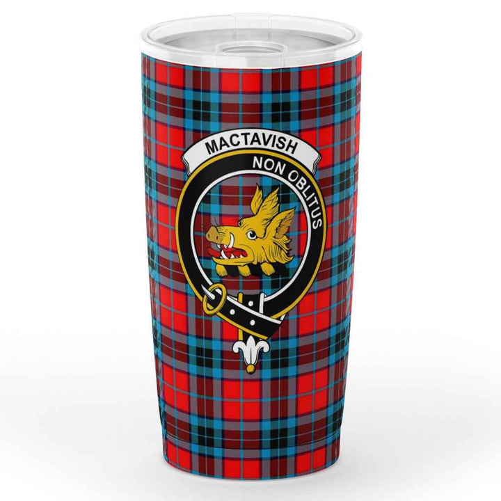Scottish MacTavish Clan Crest Tartan Insulated Tumbler Tartan Plaid 1