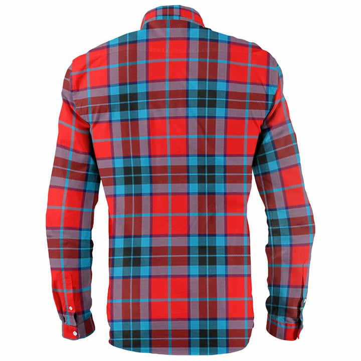 Scottish MacTavish Clan Crest Tartan Long Sleeve Shirt Back Side Tartan Plaid