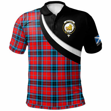 Scottish MacTavish Clan Crest Tartan Polo Shirt - Scotland Forever Style Front Side Tartan Plaid