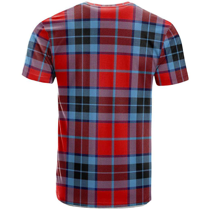 Scottish MacTavish Clan Crest Tartan T-Shirt Back Side Tartan Plaid