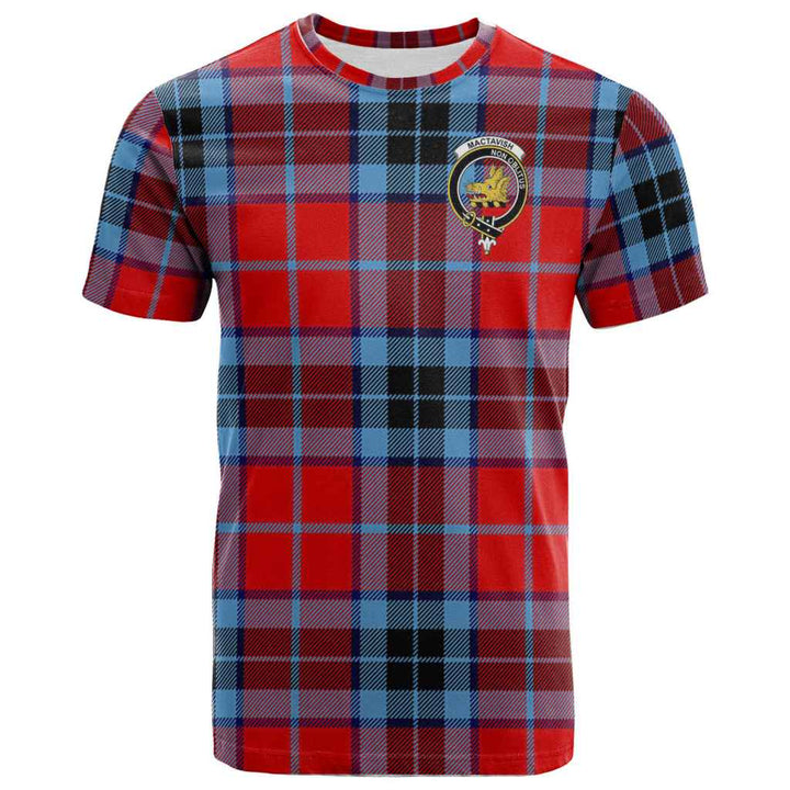 Scottish MacTavish Clan Crest Tartan T-Shirt Front Side Tartan Plaid